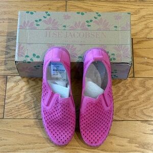 Ilse Jacobsen Tulip 140 slip on laser cut sneaker pink US 6.5-7 EU 37 NIB